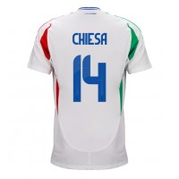 Italy Federico Chiesa #14 Replica Away Shirt Euro 2024 Short Sleeve